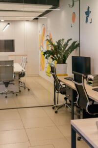 Spacious modern Dubai office interior cleared and ready after a professional office cleanout