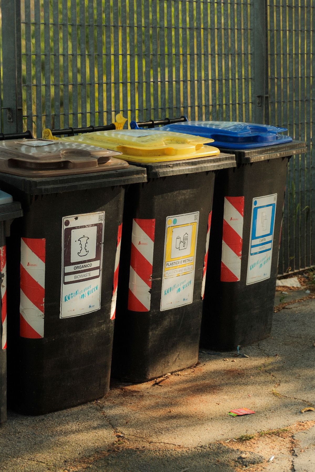 Colourful recycling bins ready for same day waste collection Dubai