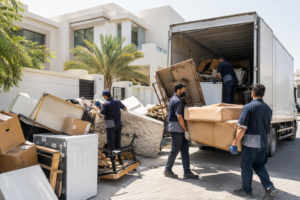 Home junk removal service collecting household items in Dubai